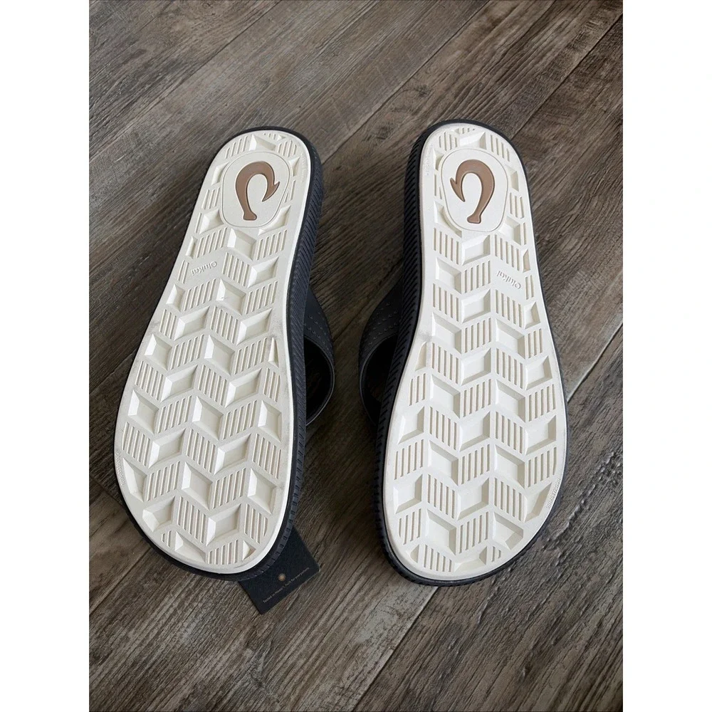 Olukai Ulele Men's Water-Ready Beach Sandals Black US Mens Size 15 /EUR 48